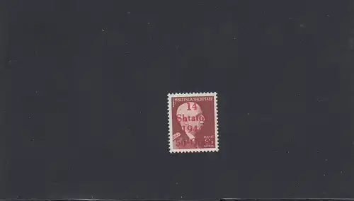 Albanien: MiNr. 9 III, postfrisch mit Setzfehler, **, BPP Signatur