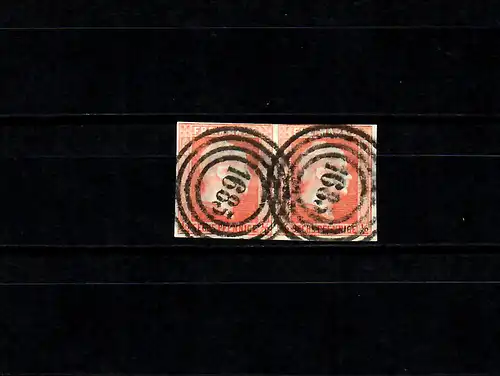 Prusse: Min. 1, couple horizontal tamponné n° 1685