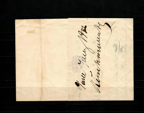 Oldenburg MiNr. 3 auf Brief  Varel 1854 nach Schütdorf
