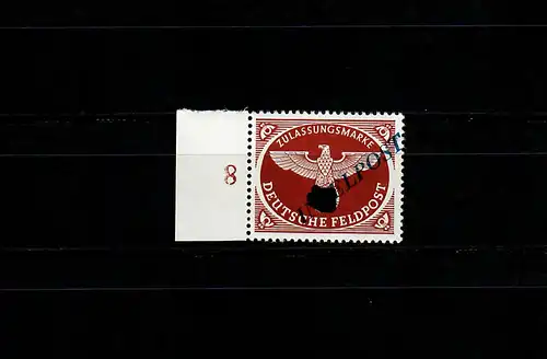 Poste de champ MiNr. 10 A, bord de page, frais, signature BPP