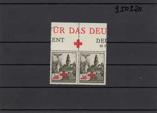 GG Gouvernement général MiNr. 53, **, frais avec croix rouge en haut