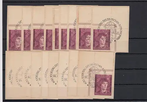 GG Generalgouvernement MiNr. 104 Händlerposten Eckrand E1/E2, gestempelt 18x