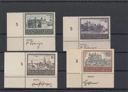 GG Gouvernement général Mi Nr. 113-116, ** Eckrand E3