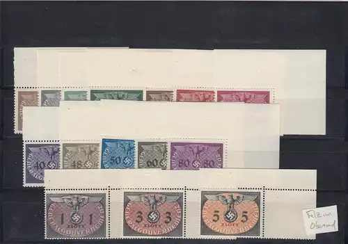 GG Generalgouvernement MiNr. D1-15, **, Eckrand E2, Falz im Oberrand