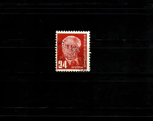 DDR MiNr. 252a II, gestempelt Wittenberg mit Plattenfehler, BPP Attest