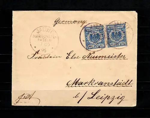 Marshall-Inseln Vorläufer Jaluit 7.10.1895, 2. Gew. Stufe nach Markranstädt, BPP