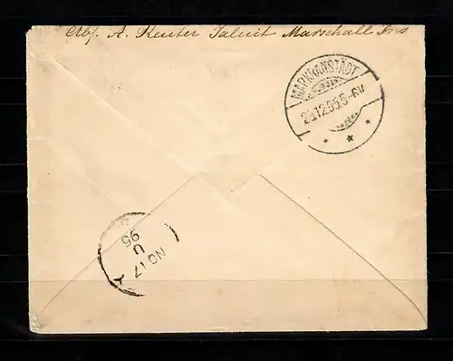 Marshall-Inseln Vorläufer Jaluit 7.10.1895, 2. Gew. Stufe nach Markranstädt, BPP