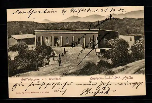 DSWA: AK caserne d'artillerie à Windhoek par le gérant de stock dt.-engl. Expédition