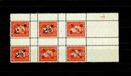 Contrefaçon allemande pour GB Impression en ligne 2x 12IIa, 2 x 12IIIb, 12 II c, 1 2f