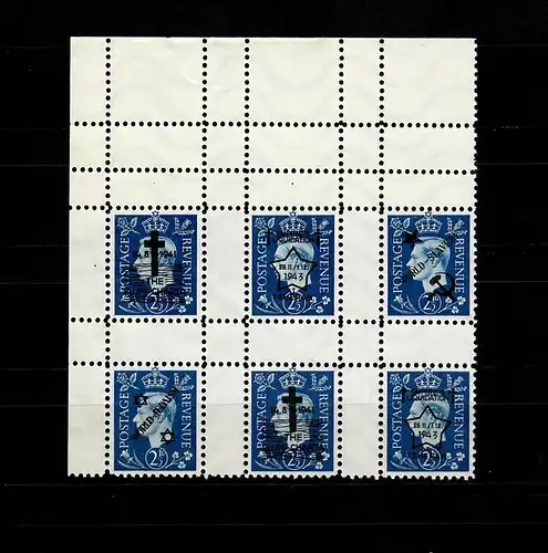 Contrefaçon allemande pour GB Comptage Min. 13IIc, 2x 13Id, deuxx13IIe, 13IIIf