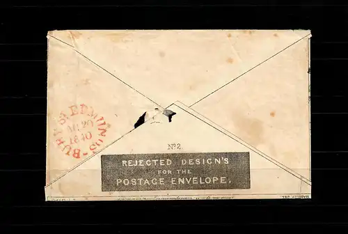 GB 1840: Political caricature envelope by Southgate Library, to Dedham, Essex