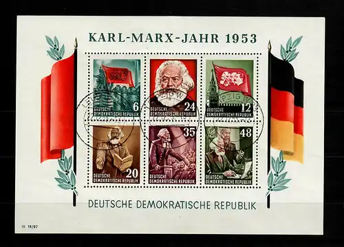 DDR MiNr. Block 8,9 A/B, stamped, Freiberg, Leipzig, Pirna