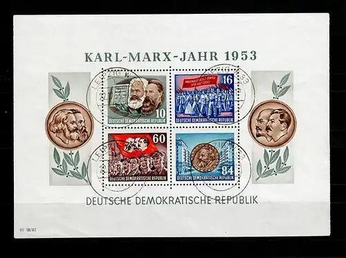 DDR MiNr. Block 8,9 A/B, stamped, Freiberg, Leipzig, Pirna