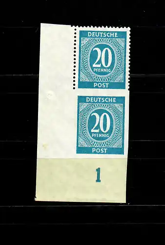 MiNr. 924 Uu und 924U, postfrisch, **, Eckrandstück, BPP Attest