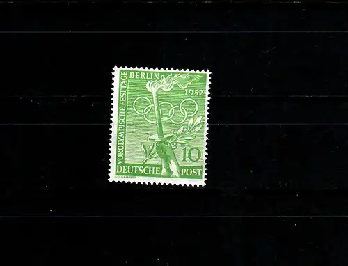 Berlin 1952: MiNr. 89y, post-freease, **, BPP résultats