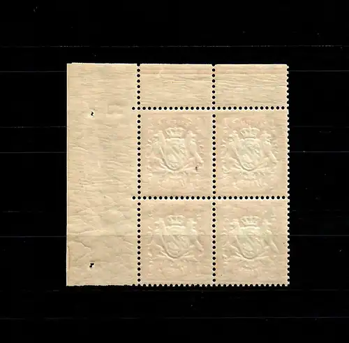 Bayern MiNr. 64x, Plattennummer 20, Eckrand-Viererblock VE2, postfrisch, **