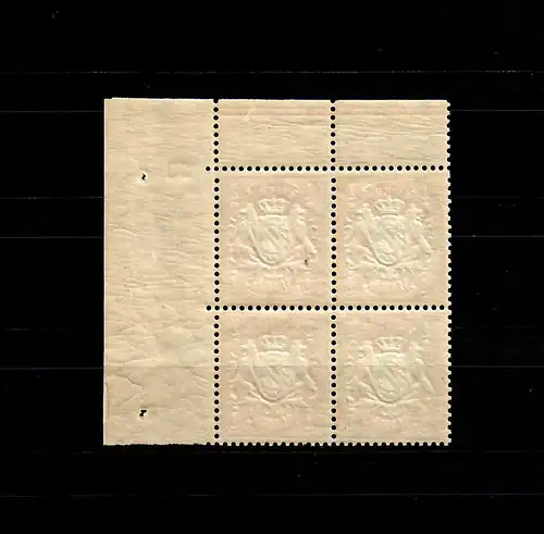 Bayern Minr. 64x, plaque numéro 20, Eckrand-Quaterblock VE2, post-freisch, **