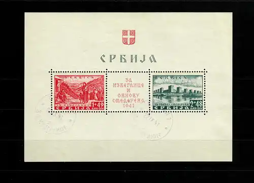 Serbien MiNr. Block 1-2, gestempelt 22.9.41