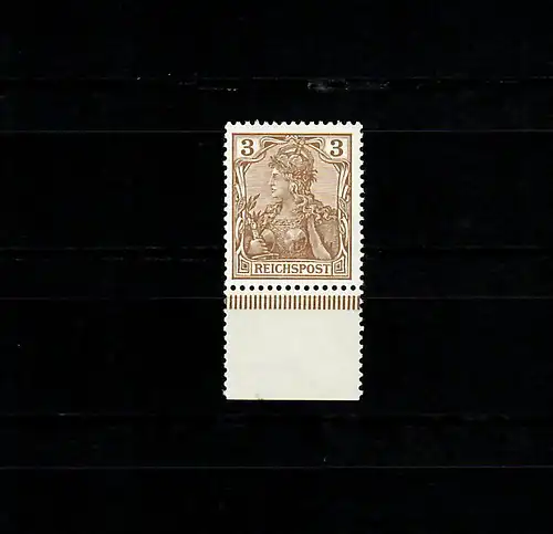 DR MiNr. 54b vom Unterrand, postfrisch, **, BPP Attest