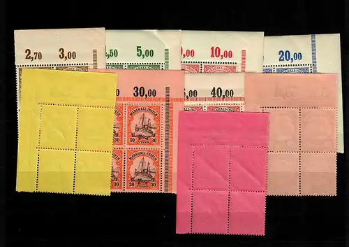 Îles Marshall Min. 13-21, 4 blocs Eckrand VE2, post-fraîchissement, **