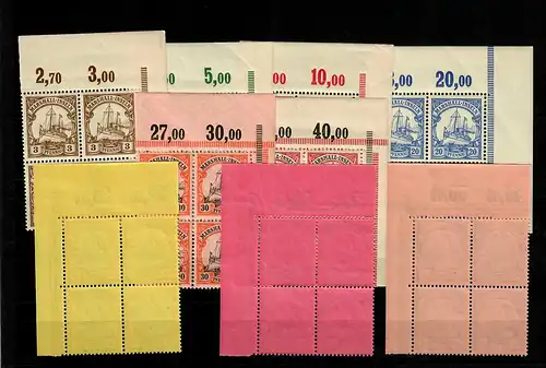 Îles Marshall Min. 13-21, 4 blocs Eckrand VE2, ** post-fraîchissement