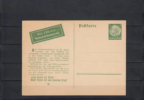 Popaganda soviétique carte pour l'Allemagne Min. 19 I, non utilisé