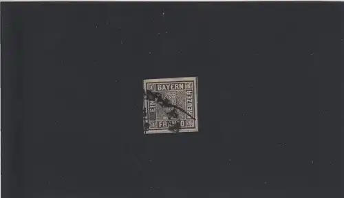 Bayern MiNr. 1 Ia, gestempelt Vilshofen, breitrandig, BPP Attest