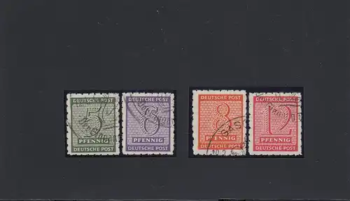 SBZ Westsachsen MiNr. 116 EX, 117 a EX, 118 EX, 119 EX, gestempelt, BPP Attest