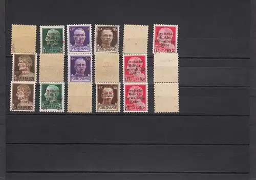 Kotor: MiNr. 1-6, Type I + II + III, postfrisch, **, BPP Signatur