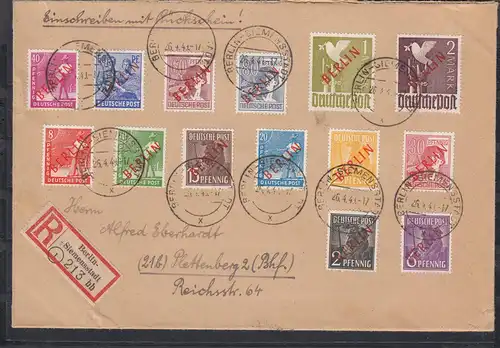 Berlin Min. 21-34, cacheté sur la lettre R 1949, BPP Attest