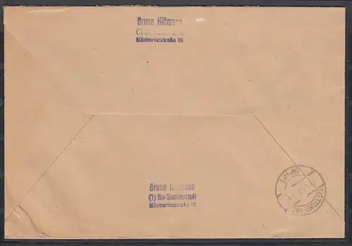 Berlin Min. 21-34, cacheté sur la lettre R 1949, BPP Attest