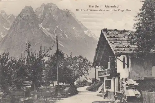 Carte de vue 1918 Waxenstein, Garmisch, hôpital fortifié de Munich