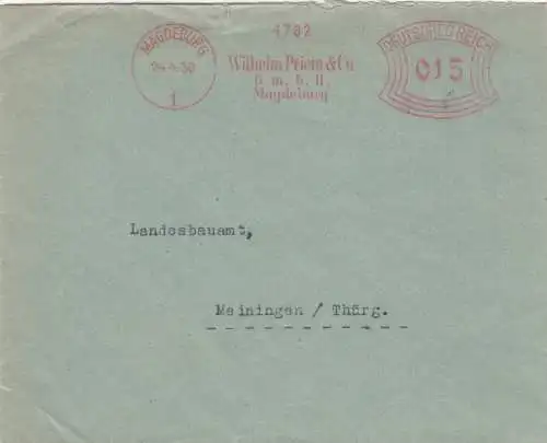 Timbre d'honneur 1930: Magdeburg Wilhelm Piem da Meiningen