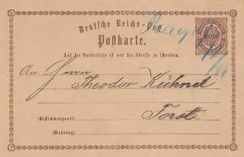 Ganzsache Raguhn nach Forst