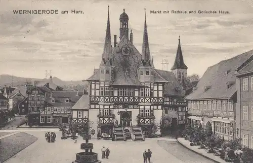 Carte de vue WernigerodePost: Harzb-Wernig.-Heuber 1917