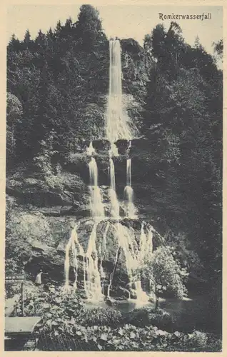 Ansichtskarte Romkerwasserfall Dresden, Bahnpost 1911 Braunschweig-Harzburg