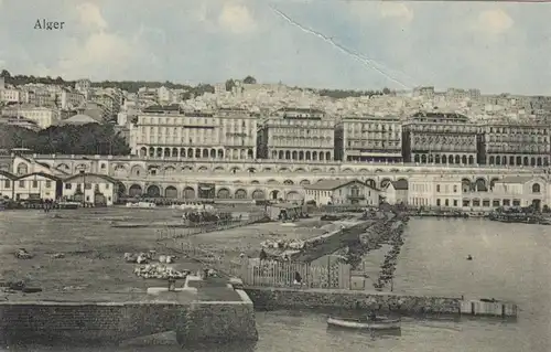 Carte de vue Alger 1911, Deutsche Seepost vers Brême