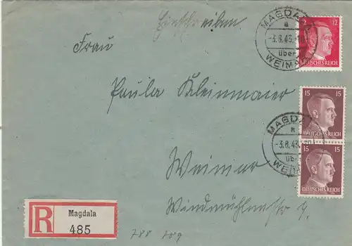 Enregistrer Magdala sur Weimar 1943 à Weimor