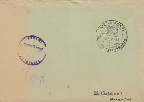 Chose postale Kuvert 1938: Exposition de Meiningen