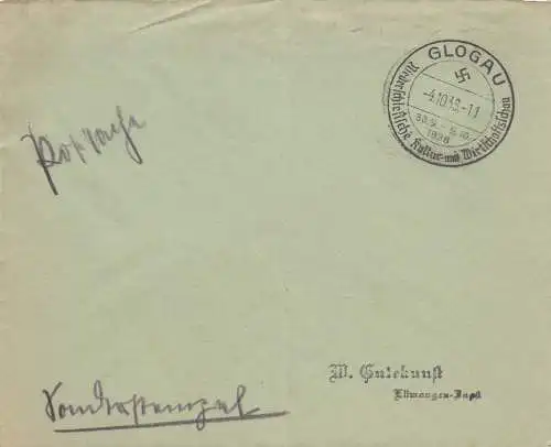 Affaire postale Kuvert 1938: Groß: Nieder Silésie Kultur- und Wirtschaftsschau