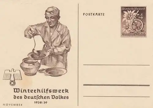 Ganzsache Winterhilfswerk 1938/39