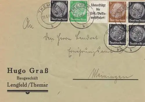 Brief aus Lengfeld/Themar nach Meiningen