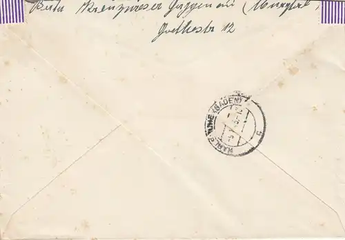 Einschreiben Gaggenau/Murgtal 1943 nach Karlsruhe