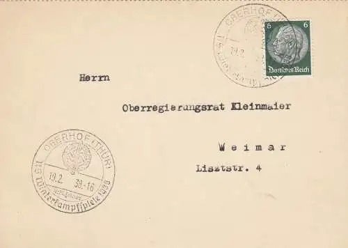 1938: Oberhof/Thüringen: NS Winterkampfspiele