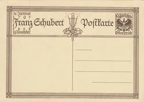 Ansichtskarte Franz Schubert, Eckbug, 1928