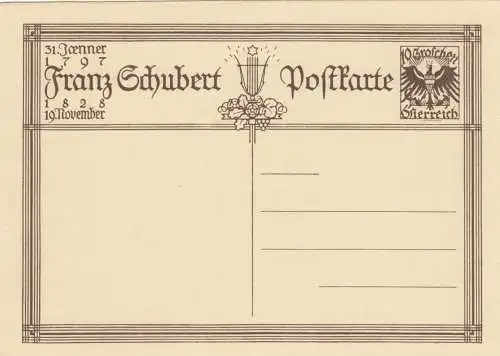 Carte de vue Franz Schubert, 1928