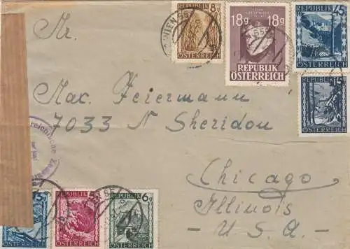 1947 Wien nach Chicago, Zensur