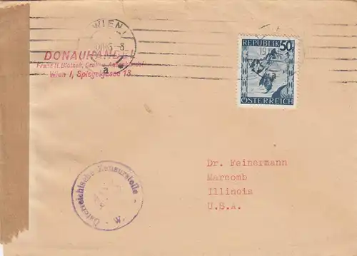 1946: Vienne vers Illinois/USA, censure