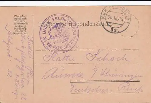 3x Feldpostkarte Gebirgsjäger, Feldjäger nach Auma 1916/17