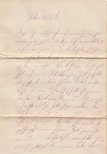 1877 Rossbach / Böhmen nach Prag mit Brief Einlage